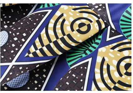 Traci African Print High Waist A-Line Pleated Midi Skirt