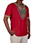 Damba Men's African Print Dashiki T-Shirt Top