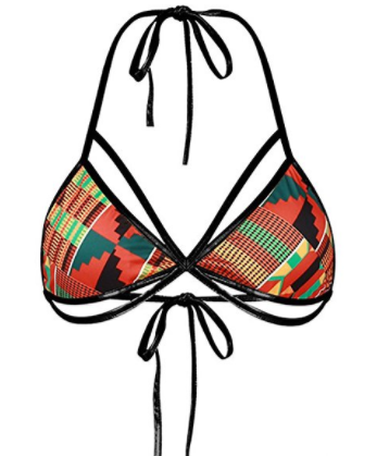Natalia Tribal High Waist Cheeky Bikini Top