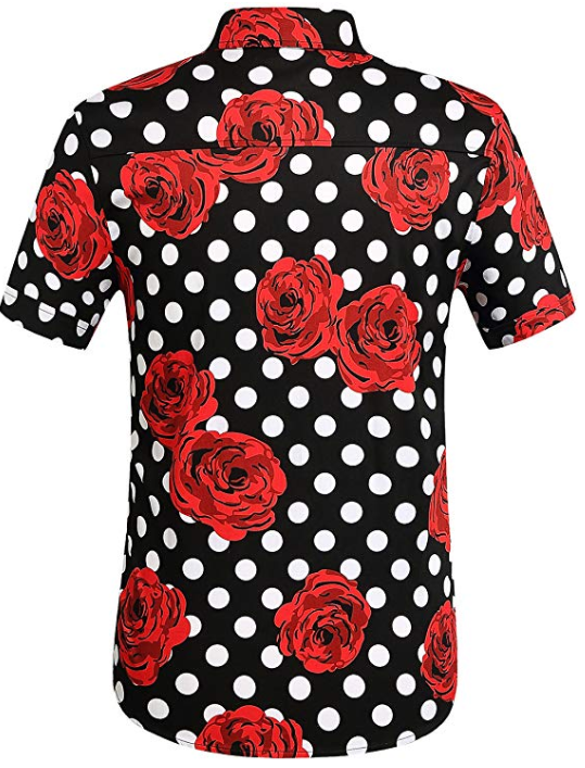 Men's Polka Dot Rose Shirt