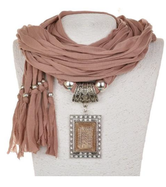 Charm Scarf Necklace Shawl Necklace Scarves Pendant