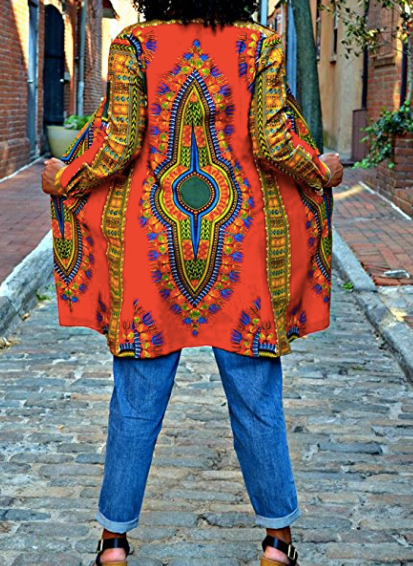 Hotapei African Print Trench Coat