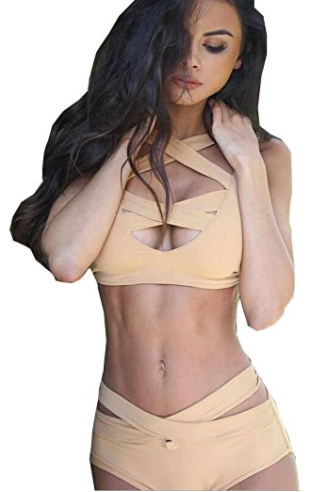 Women's Sade Brace Cross Chest Two Piece Bikini Top