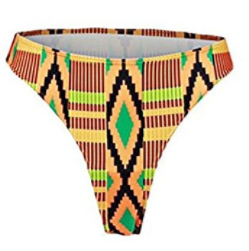 Nala African Print High Waist Bikini Thong